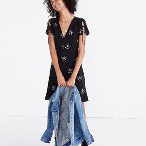 Madwell 100% Silk Poppy Dress in Wild Botanic